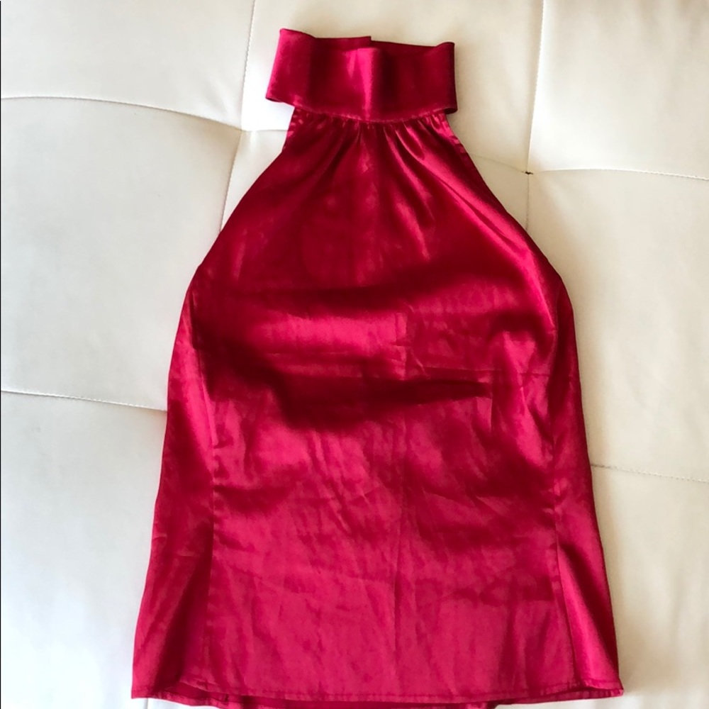 Fitted OPEN BACK halter top